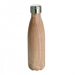 RCGGM-202 DOUBLE WALL S.S. COLA BOTTLE WOODEN FINISH