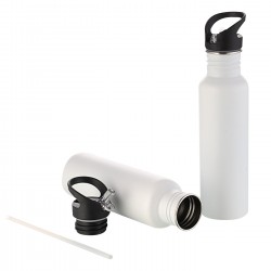 RCG GM-304 WINTAGE WHITE MATTE BOTTLE WITH STRAW